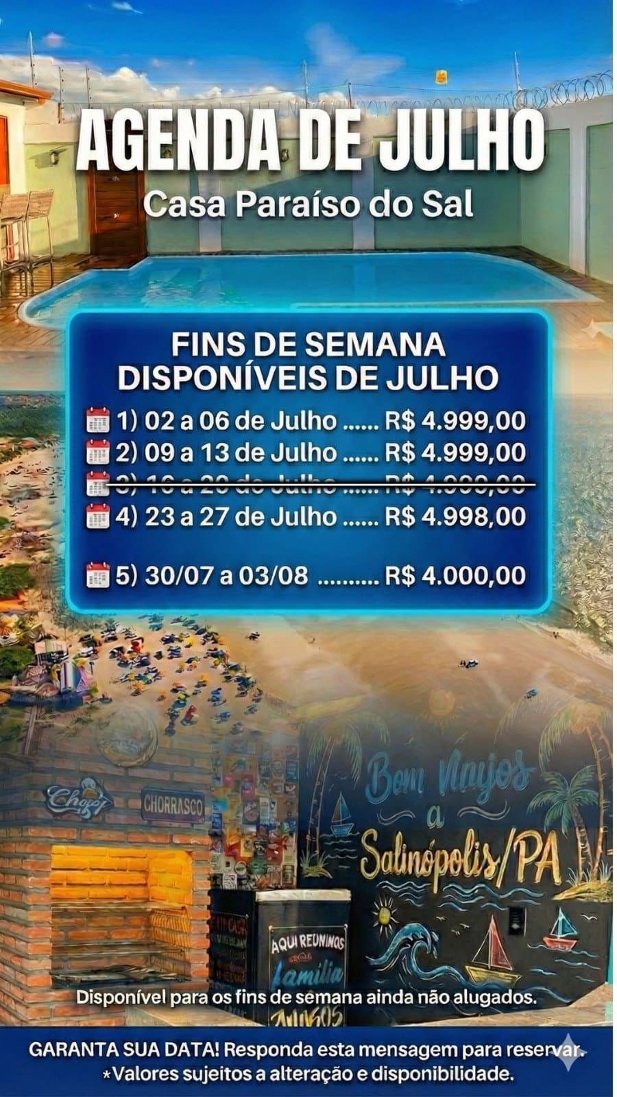 Julho 2026 - 3° Fim de Semana