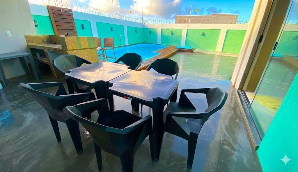 Churrasco e piscina te aguardam! Vem curtir com a galera! 🍹☀️